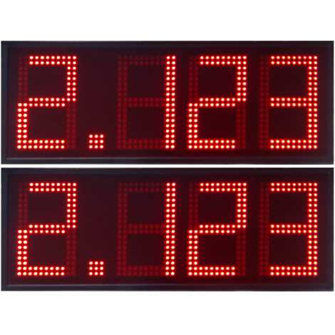 DPG 4BR - 4 dígitos display vermelho 34 cm. altura para a gasolina