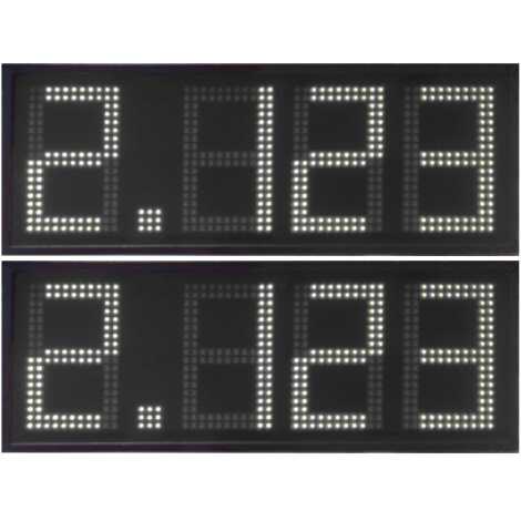 DPG 4BW - Led electronic display with white digits made of 34 cm. of height for petrol stations