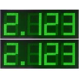 DPG 4SV - Led electronic display with green digits made of 20 cm. of height for petrol stations