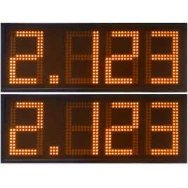 DPG 4SO - Display de 4 dígits taronges de 20 cm. d'alçada per benzinera