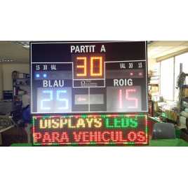 MDG VAL D6S - Electronic scoreboard for Valencian ball - Escala i Corda modalities and Scoring