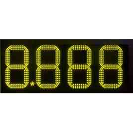 DPG 4BA - Affichage électronique à led en jaune 34 cm. de haut pour les stations-service