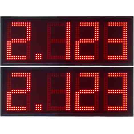 DPG 4NR - 4 dígitos display vermelho 27 cm. altura para a gasolina