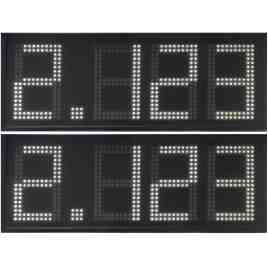 DPG 4BW - Display de 4 dígits blancs de 34 cm. d'alçada per benzinera
