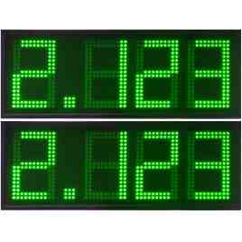 DPG 4DBV - Led electronic display with green digits made of 50 cm. of height for petrol stations
