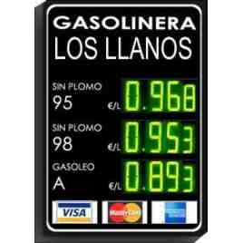 DPG 4DBV - Display de leds indicadores de precios para gasolinera