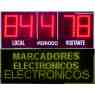 Marcador electrónico de fútbol, hockey, rugby y polo modelo MDG EXT D5N con pantalla de led monocolor para publicidad