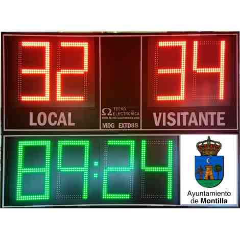 MDG EXT D8B - Tableaux d'affichage sportif d'extérieur avec huit chiffres